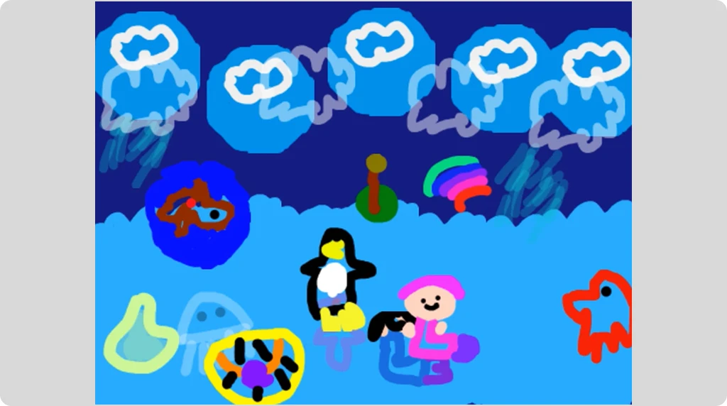 水の中の冒険、息も自由に！