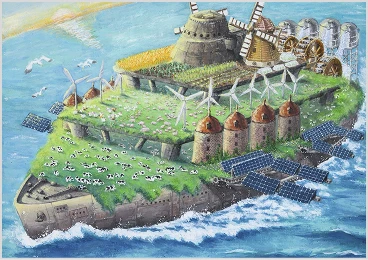 未来の洋上農業船