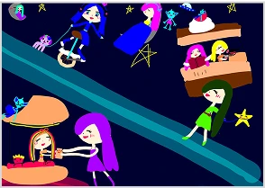 宇宙でくらすみんな