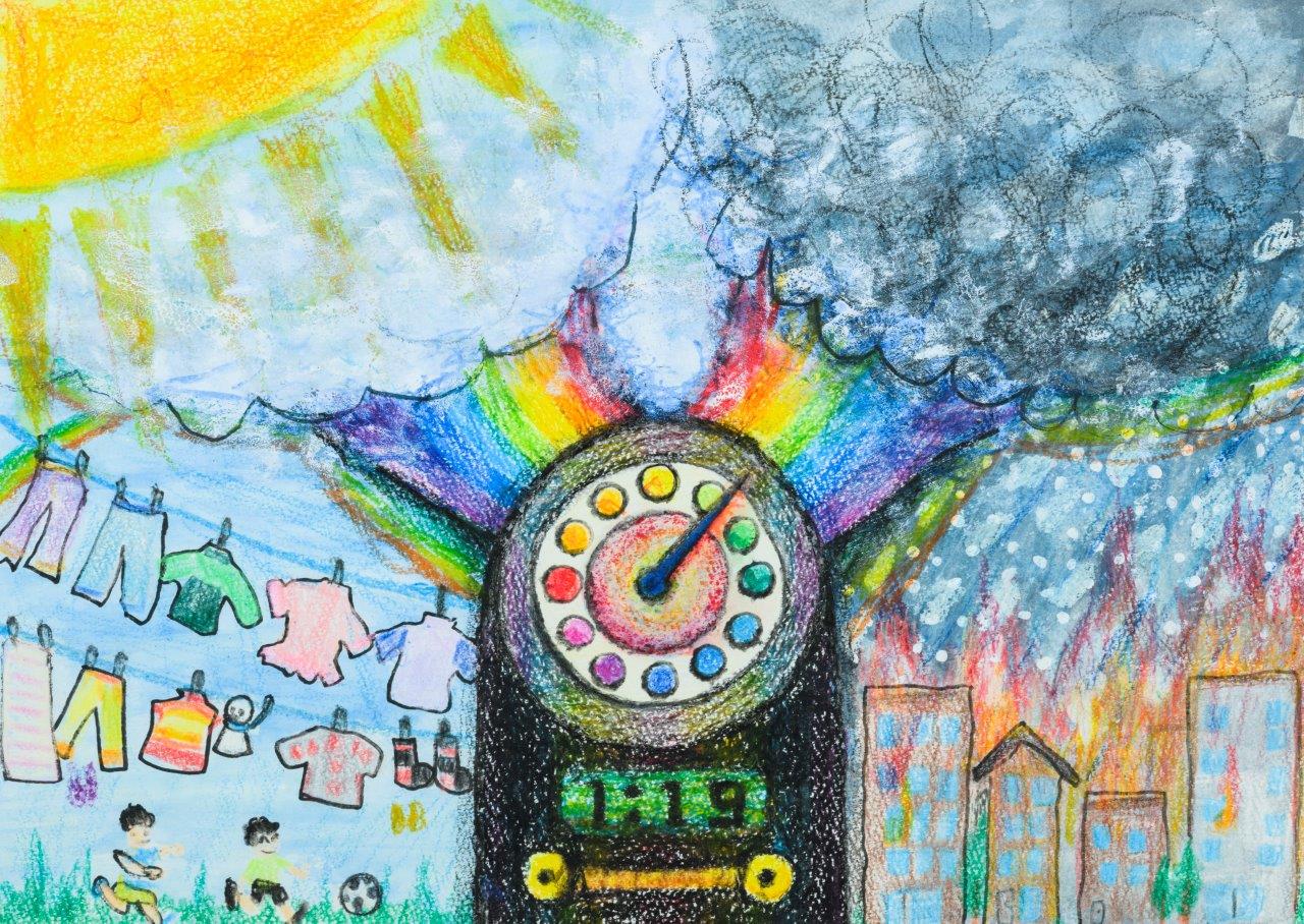 現代美術　日本画　ミクストメディア　絵 F3 ［羽ばたく空、雲の想い］ 現代美術日本画ミクストメディア絵 F3 ［羽ばたく空、雲の想い］