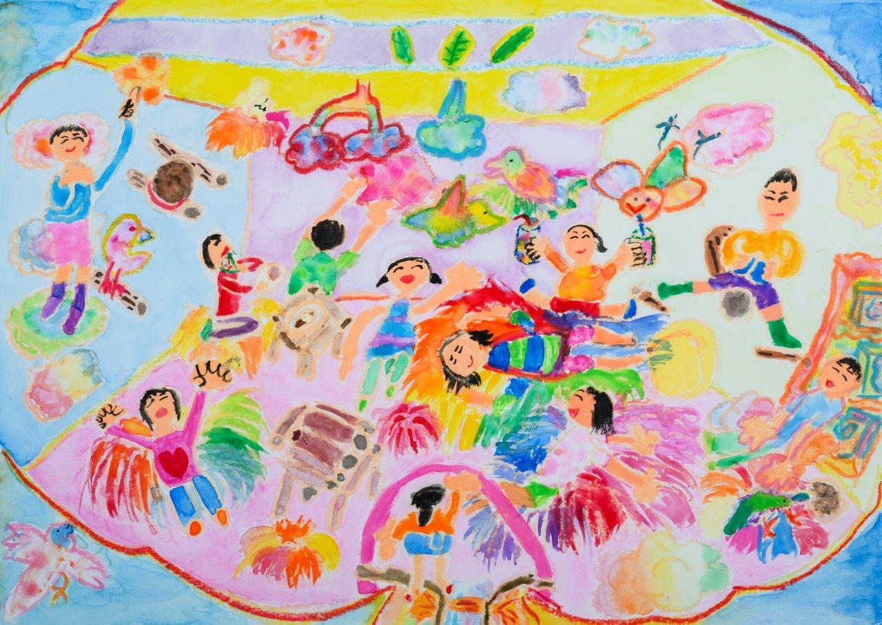 子供の絵 世界中の子供一緒に遊ぼう 子供の絵 世界中の子供一緒に遊ぼ