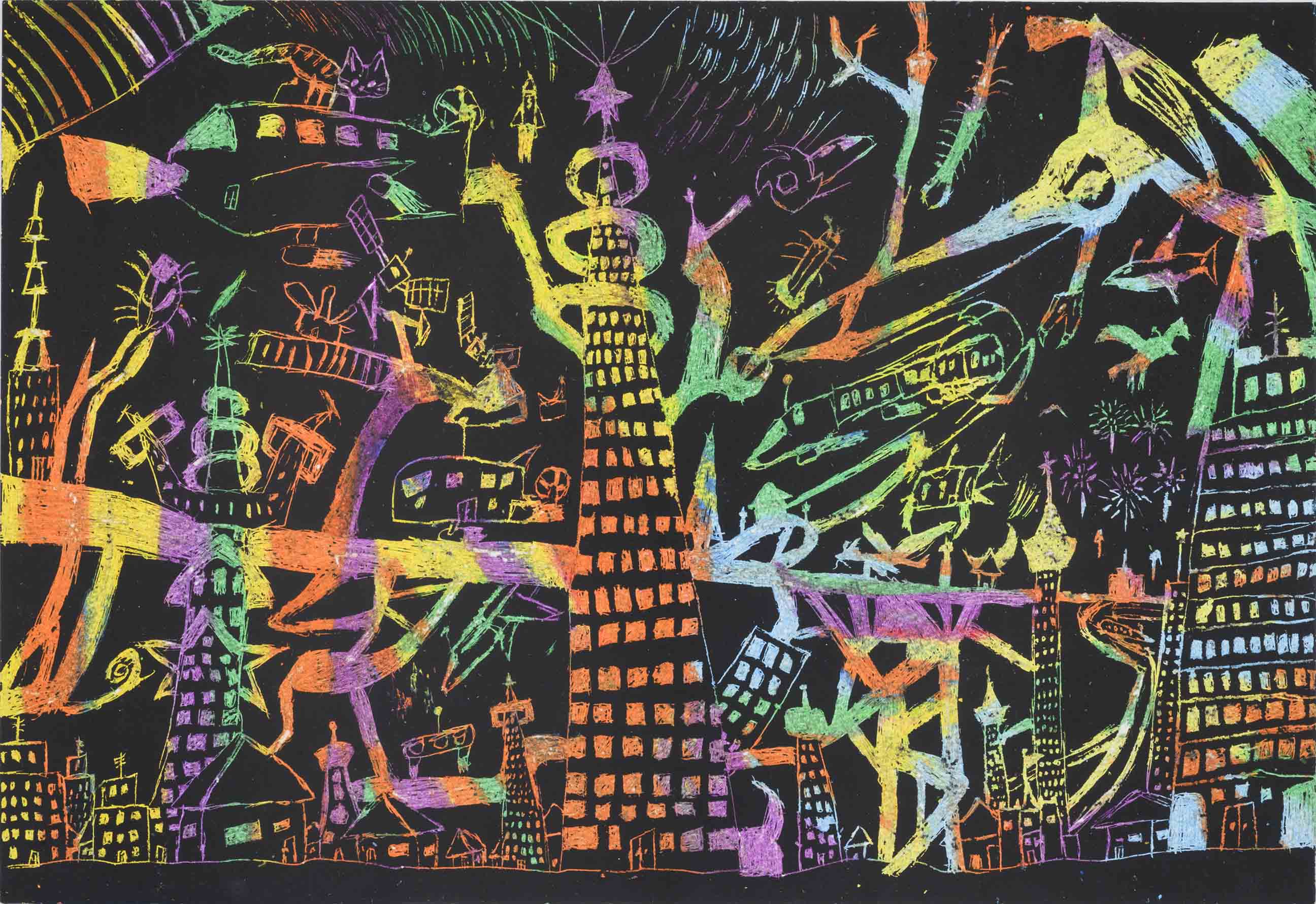 現代アート「生命の誕生」（未来絵画） 初期作から近作までを俯瞰する 話題の個展が開催中── 「三島喜美代