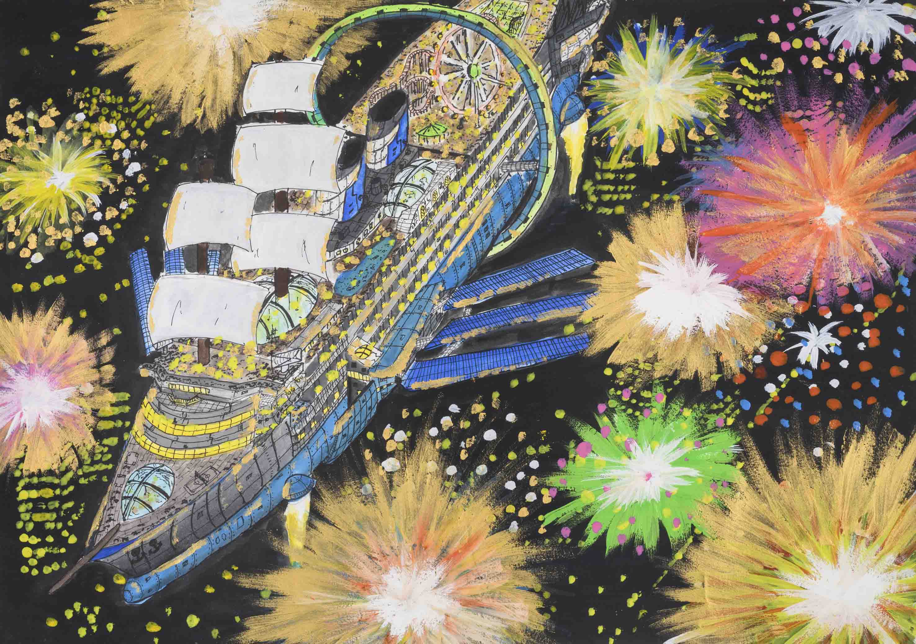 空を飛行する豪華客船から | 受賞ライブラリー | ドコモ未来ミュージアム